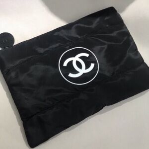 Chanel black makeup  bag